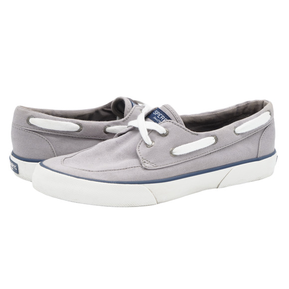 Sperry Shoes - Sperry Top-Sider Pier Womens 8.5 Boat Shoe Light Gray Canvas Casual STS83191